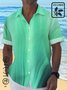 JoyMitty Natural Fiber Gradient Men's Hawaiian Button Down Shirt