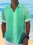 JoyMitty Natural Fiber Gradient Men's Hawaiian Button Down Shirt