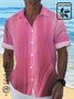 JoyMitty Natural Fiber Gradient Men's Hawaiian Button Down Shirt