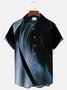 Men's Urban Trend Fashion Casual Shirts Gradient Large Size Wrinkle Free Easy Care Tops