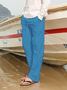 Men's Solid Linen Shift Pants