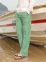 Men's Solid Linen Shift Pants