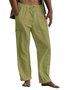 Men's Solid Linen Casual Series Pants