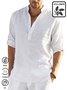 JoyMitty Basic Natural Fiber Plain Men's Button Down Long Sleeve Shirt