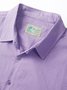 JoyMitty  Purple Casual Men's Long Sleeve Natural Fiber Shirts