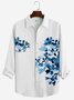 JoyMitty Nature  Fiber Shirt Floral Print Casual Men's Hawaii Vacation Oversized Long Sleeve Shirt