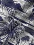 JoyMitty Beach Vacation Men's White Hawaiian Shirts Coconut Tree Island Art Stretch Plus Size Aloha Camp Pocket Shirts