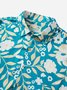 JoyMitty Vacation Beach Blue Men's Hawaiian Shirts Comfortable Blend Breathable Aloha Camp Shirts