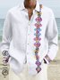 JoyMitty Natural Fiber Guayabera Casual Men's Vacation Big and Tall Long Sleeve Shirt