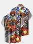 JoyMitty Men's Casual Halloween Camp Shirts Festival Cartoon Witch Pumpkin Stretch Plus Size Aloha Hawaiian Shirts