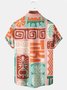 JoyMitty Beach Vacation Tiki Totem Pink Men's Hawaiian Shirts Surfboard Stretch Plus Size Aloha Camp Shirts