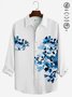 JoyMitty Nature  Fiber Shirt Floral Print Casual Men's Hawaii Vacation Oversized Long Sleeve Shirt