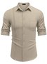 Comfortable Basics Men's Breast Pocket Button Long Sleeve Shirt