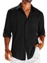 Comfortable Basics Men's Breast Pocket Button Long Sleeve Shirt