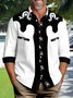 JoyMitty Casual Vintage Western Men's Long Sleeve Shirt