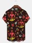 JoyMitty Halloween Chest Pocket Short Sleeve Shirt