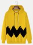 JoyMitty 50's Retro Cartoon Yellow Men's Hoodies Pocket Hoodie Stretch Plus Size Art Fun Sweatshirts