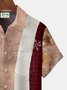 JoyMitty Fat Santa Print Beach Men's Hawaiian Oversized Shirt with Pockets
