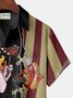JoyMitty Flag BBQ Pig Print Men's Hawaiian Oversized Shirt with Pockets