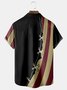 JoyMitty Flag BBQ Pig Print Men's Hawaiian Oversized Shirt with Pockets