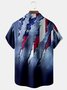 Flag Bigfoot Print Men's Hawaiian Oversized Shirt with Pockets