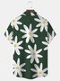 JoyMitty Floral Print Beach Men's Hawaiian Oversized Short Sleeve Shirt with Pockets