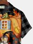 JoyMittyHalloween Gnomes  Print  Men's Hawaiian Oversized Shirt with Pockets