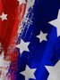 JoyMitty American Flag Casual Red Men Hoodies Star Art Gradient Oversized Stretch Knit Pullover Sweatshirts