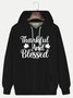 JoyMitty Men's Thanksgiving Letter Print Drawstring Hoodie