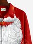 JoyMitty Christmas Print Men's Button Pocket Shirt