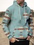 JoyMitty Men's Western Aztec Drawstring Hoodies