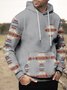 JoyMitty Men's Western Aztec Drawstring Hoodies