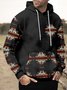JoyMitty Men's Western Aztec Drawstring Hoodies