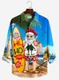 JoyMitty Christmas Print Men's Button Pocket Shirt