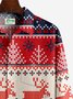 JoyMitty Christmas Print Men's Button Pocket Shirt