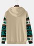 JoyMitty Men's Aztec Western Bull Skull Print Vintage Drawstring Hoodies
