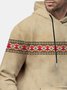 JoyMitty Men's Aztec Print Basic Drawstring Hoodie