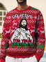 JoyMitty Men's Christmas Sika Deer Print Round Neck Long Sleeve Sweatshirt