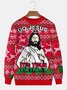JoyMitty Men's Christmas Sika Deer Print Round Neck Long Sleeve Sweatshirt