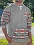 JoyMitty Men's Western Aztec Drawstring Hoodies