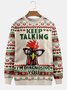 JoyMitty Men's Rooster Ugly Christmas Sweater Print Festive Style  Pullover Sweatshirts