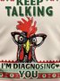 JoyMitty Men's Rooster Ugly Christmas Sweater Print Festive Style  Pullover Sweatshirts