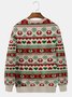 JoyMitty Men's Rooster Ugly Christmas Sweater Print Festive Style  Pullover Sweatshirts
