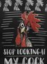 JoyMitty Men's Rooster Ugly Christmas Sweater Print Festive Style Half Zipper