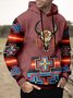 JoyMitty Men's Aztec Print Art Festive Hooded Sweatshirt