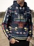 JoyMitty Men's Aztec Print Art Festive Hooded Sweatshirt