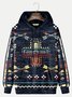 JoyMitty Men's Aztec Print Art Festive Hooded Sweatshirt