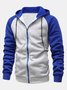 JoyMitty Vacation Casual Stitching Drawstring Hoodies Pocket Long Sleeve Pullover Sports Fashion Sweatshirts