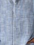 JoyMitty Natural Fiber Striped Print Men's Button Pocket Long Sleeve Shirt