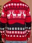 JoyMitty Men's Christmas Sika Deer Jacquard Warm Sweater